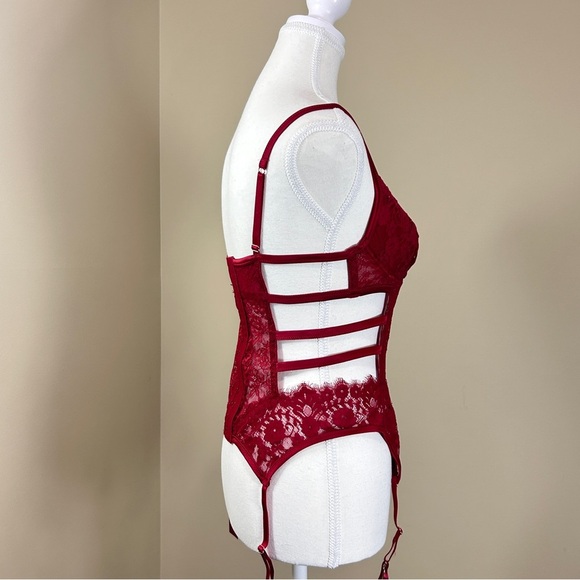 Intimissimi Heart Beat Candy Apple Red Demi Bustier Women's Size M - Picture 4 of 7